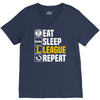 eat sleep league V-Neck Tee