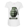 hand grenade military army Maternity Scoop Neck T-shirt