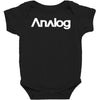analog white logo Baby Bodysuit