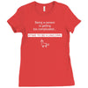 being a person is getting Ladies Fitted T-Shirt