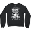 love whiskey and camping! Crewneck Sweatshirt