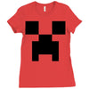 creeper face Ladies Fitted T-Shirt