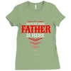 Have No Fear Father Is Here Ladies Fitted T-Shirt