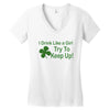 drink like a girl Women's V-Neck T-Shirt