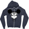 skull mickey cartoon Zipper Hoodie
