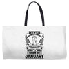 Never Underestimate Dog Rescuer Who Was Born January Weekender Totes