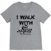 i walk with wasd V-Neck Tee