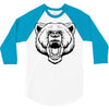 angry bear head 3/4 Sleeve Shirt