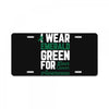 i wear emerald green for liver cancer awareness License Plate