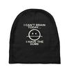 i cant brain today Baby Beanies