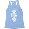 keep calm and disc golf on target frisbee basket Racerback Tank
