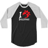 I Love Bulldogs 3/4 Sleeve Shirt
