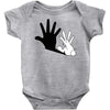 rabbit hand shadow Baby Onesie