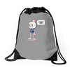 bummer, man Drawstring Bags