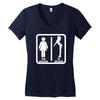 your girlfriend vs my girlfriend funny pub jokr  impress your friends! Women's V-Neck T-Shirt