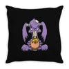 zombie bunny loves brains Throw Pillow