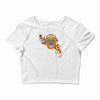 women's sugar skull purple Crop Top
