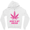 Support Breast Cancer Awareness With A Pink Cannabis Leaf Zipper Hoodie
