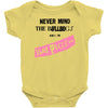 never mind the bulldogs Baby Bodysuit