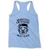 monsters outside fan club back Racerback Tank
