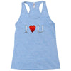 I love u heart Racerback Tank