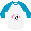 Custom baby girl name maternity design 3/4 Sleeve Shirt