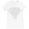 dripping diamond Ladies Fitted T-Shirt