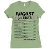 August Girl Facts Virgo Ladies Fitted T-Shirt