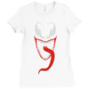monster face Ladies Fitted T-Shirt