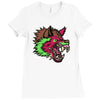 pink punk wolf Ladies Fitted T-Shirt