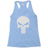 the punisher skull head Racerback Tank