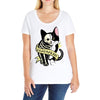 schrodinger cat tattoo Ladies Curvy T-Shirt