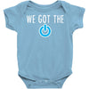 we got the power 3 Baby Bodysuit