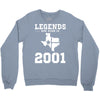 legends are born in 2001 hoodie 9 Crewneck Sweatshirt