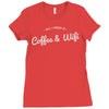 coffee and internet Ladies Fitted T-Shirt