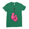 boxing gloves breast cancer Ladies Fitted T-Shirt