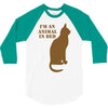 im an animal in bed 3/4 Sleeve Shirt