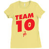 team 10 red Ladies Fitted T-Shirt