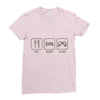 eat,sleep,game Ladies Fitted T-Shirt