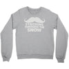 mustaching through snow Crewneck Sweatshirt