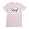 pug mom sugar skull Ladies Fitted T-Shirt