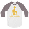 downloading poop 3/4 Sleeve Shirt