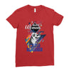who loves golden retriever. Ladies Fitted T-Shirt