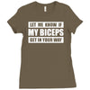 my biceps funny printed Ladies Fitted T-Shirt