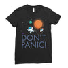 spacex don't panic in space Ladies Fitted T-Shirt