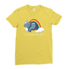 real unicorns have curves Ladies Fitted T-Shirt