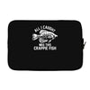 all i caught was this crappie fish Laptop sleeve