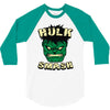 hulk smash 3/4 Sleeve Shirt