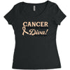 Cancer Picked The Wrong Diva Women's Triblend Scoop T-shirt