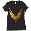 the fly bird   maverick jake paul   gold Ladies Fitted T-Shirt